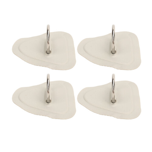 4 Stück D-Ring-Patch, Edelstahl-D-Ring-Pad für 1