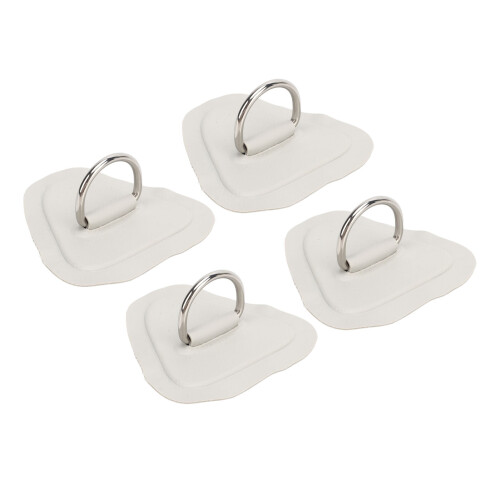 4 Stück D-Ring-Patch, Edelstahl-D-Ring-Pad für 2