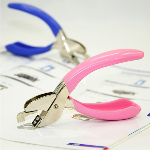 Staple Tack Office Handheld Clip Claw Handle for Puller Remover Stapler Pink 18*12.2cm 1