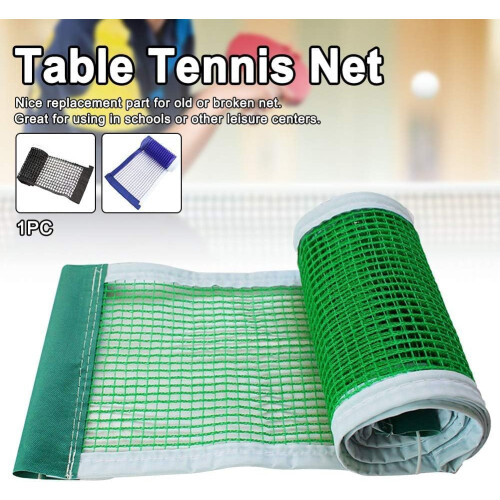 Table Tennis Net Retractable, Universal Replacement Net for Indoor Outdoor Training,  Size, Green 1