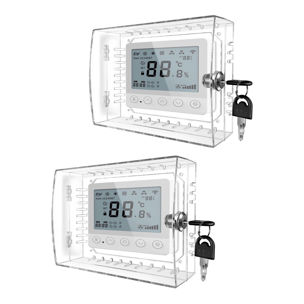 Portable Universal Thermostat Lock Box Clear Acrylic-Style A 7754000911684