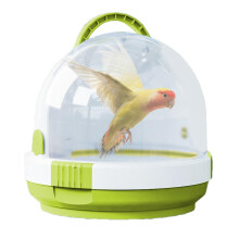 Portable Bird Travel Bag, Transparent, Breathable Carrier, Lightweight Cage for Small Birds Green