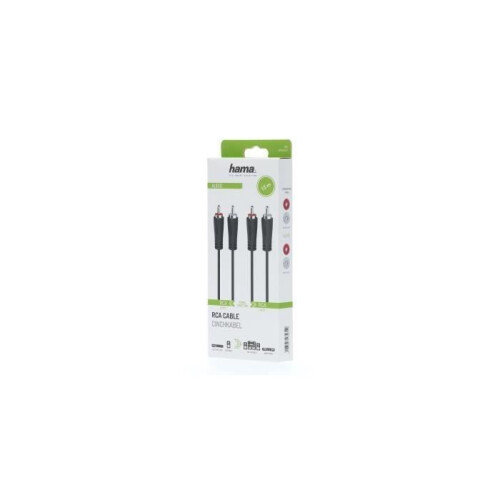 Hama Cable de audio - HAMA - 2 conectores RCA macho - 1,5 m - Coaxial 1