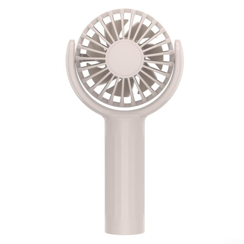 Mini  Fan USB Rechargeable Portable Handheld Electric Fan, 3Speed Settings, Adjustable Wind Angle, Apricot