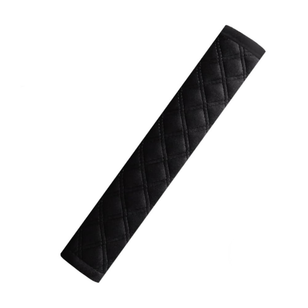 Car Seat Belt Shoulder Pads Soft Crystal Velvet Cushion, Pack Of 2, 75Cm, Comfort Fit Black 9119770212412