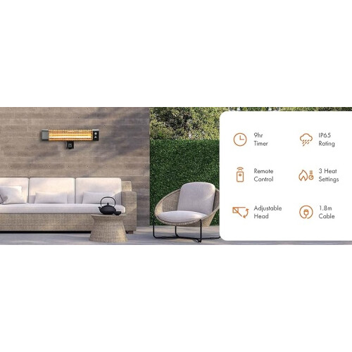 Electric Patio Heater Wall Mounted Remote Control