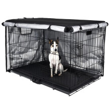 Heavy Duty Dog Crate Cover for 36' Dog Kennels, Waterproof Breathable Oxford Fabric with Double Access Doors and Privacy Slots