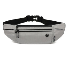 Pochete unissex com múltiplos bolsos e alça ajustável, ideal para corrida, viagens, caminhadas e esportes em geral. Perfeita para usar na cintura.