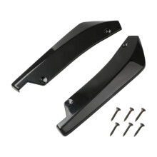 Universal Carbon Fiber Car Side Skirts with Front Rear Bumper Lip Spoiler Splitter Black