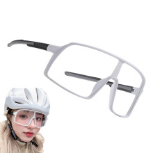 Cycling Glasses with Adaptive Photochromic Lenses Polarized UV Protection for Outdoor Sports White