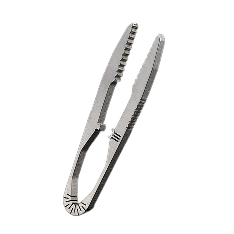 Portable Titanium Alloy Tweezers Camping Tweezer Tool Outdoor Survival