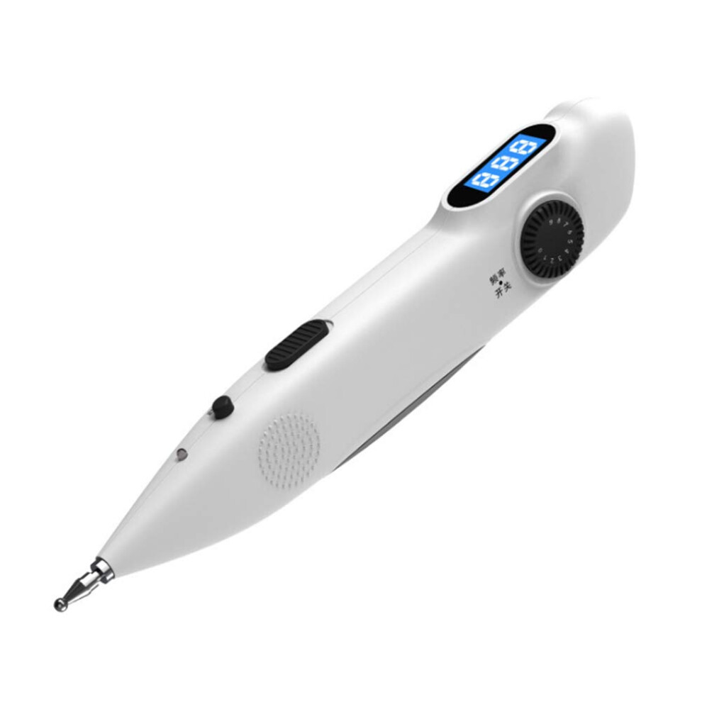 USB Acupuncture Pen Rechargeable Electronic Meridian Therapy Machine With 3 Massage Heads 9 Levels