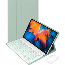 Keyboard Case for Tab P11 Pro 11.5 Inch 2020 TBJ706F/J706L, 7 Color Backlit Bluetooth Keyboard With Mouse, Green