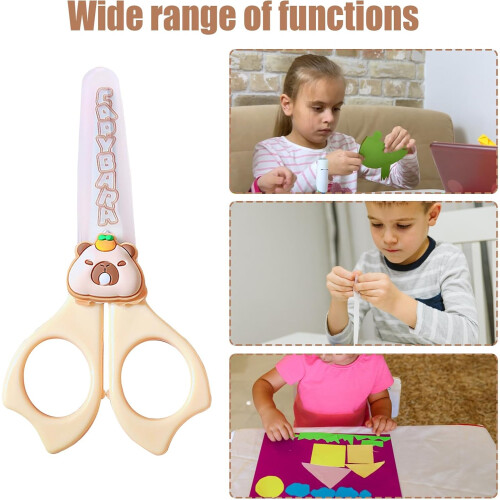 Cute Scissors, Children's Scissors  Cartoon Capybara Rounds Kindergarten Scissors 2