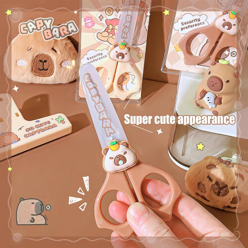 Cute Scissors, Children's Scissors  Cartoon Capybara Rounds Kindergarten Scissors 1