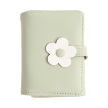 Süß Blumen Geldbörse Damen, Dünne Geldbörse Damen klein, PU Leder Geldbeutel Damen, Portemonnaie Damen Viele Fächer, Zipper Wallet mit
