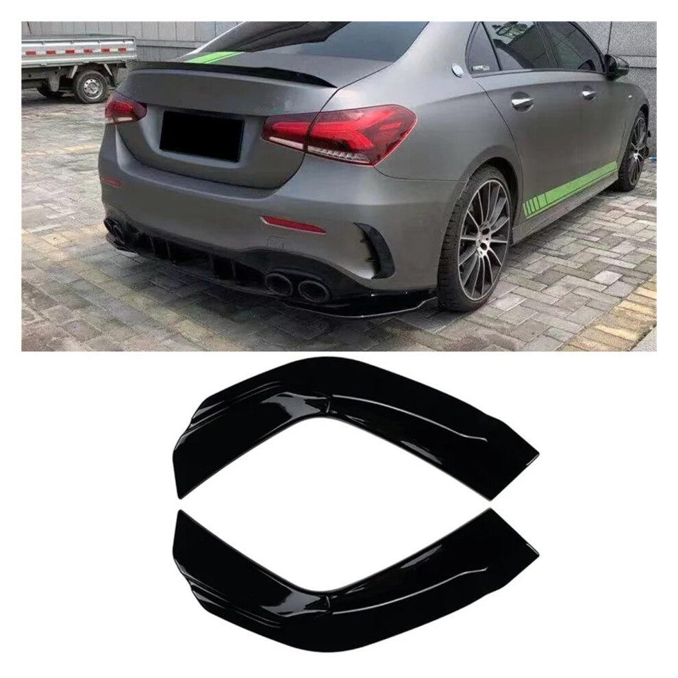 Rear Spoiler And Rear Bumper Diffuser For Mercedes A Class W177 V177 Amg 20192022 Sedan Hatchback Black 9001264373047