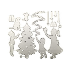 Christmas Carnival Night Metal Cutting Stripe Stencil Scrapbooking Album Paper