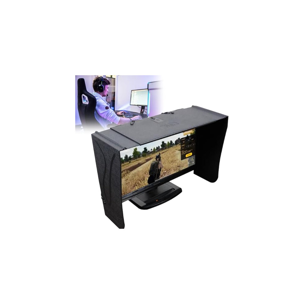 Laptop Sun Shade Foldable Antiglare Visor Privacy Protection Printing Retouching Design Desktop Laptop Compatible 9001264373382