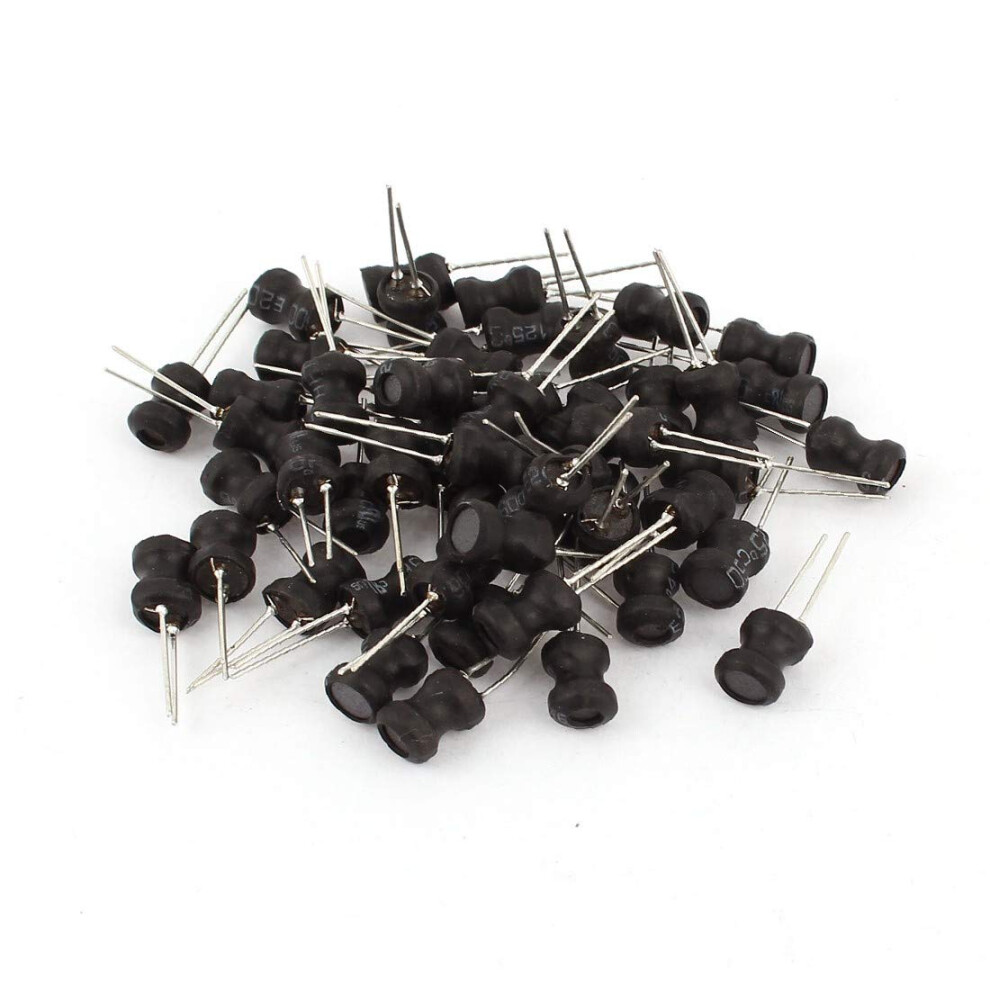 50 Pieces Through Hole 3.3Uh 1.5A 6X8mm 10% Black Radial Leads Inductors 9001264373580
