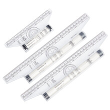3 Pieces 30 cm 15 cm Parallel Rolling Ruler, Plastic Rolling Ruler for Measuring Drawing, School Office