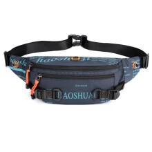 Bolsa organizadora de cintura, material de nylon impermeável, design ergonômico, vários bolsos, entrada conveniente para fone de ouvido,