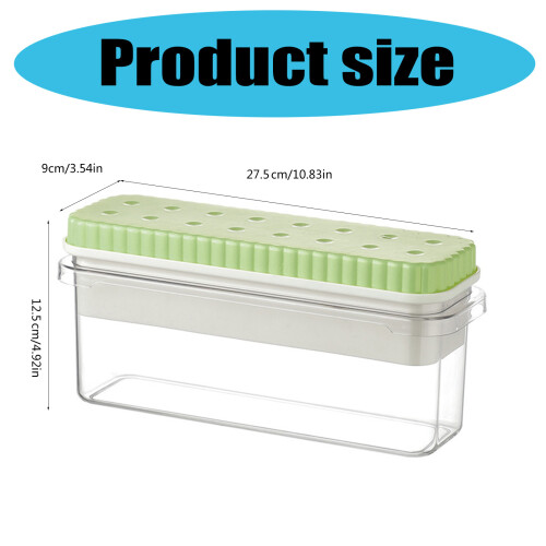 Flexible Silicone Square Shape Ice Cubes Mold-Green 4 grids 2