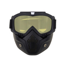 Maschera tattica integrale antiappannamento, con lente in policarbonato infrangibile e resistente al calore, ideale per aerei e motociclette.