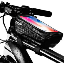 Suporte para celular de bicicleta, bolsa impermeável para bicicleta com tela sensível ao toque, comporta celulares de até 6,5 polegadas, amplo