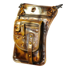 Duurzame reistas van Crazy Horse-leer, heuptas van canvas in vintage stijl, multifunctionele tas