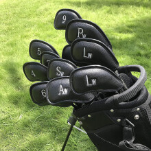 Profesionální kryty hlavic na golfové železa, vodotěsná sada z silné syntetické kůže, vhodné pro většinu golfových značek, nadměrný
