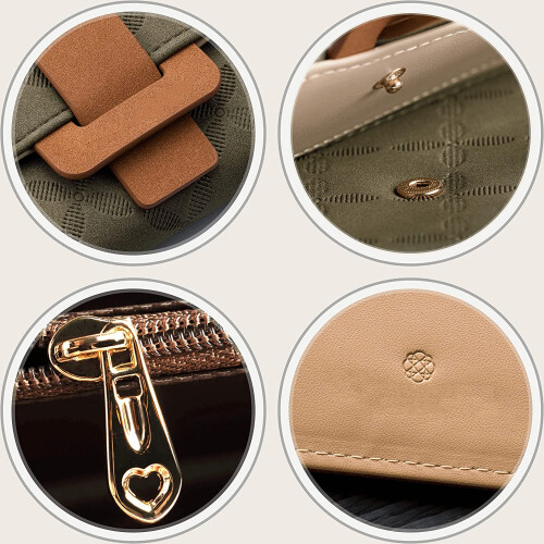 Πορτοφόλι Clutch για γυναίκες, Πορτοφόλι Clutch με RFID Blocking, τσέπη με φερμουάρ και θήκες 2