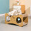 Living And Home Versatile Cat Scratching House with Interactive Toy Balls 1