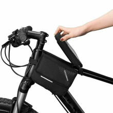 Bolsa para celular de bicicleta, à prova d'água, para guardar dispositivos no quadro da bicicleta, perfeita para ciclistas antenados em tecnologia