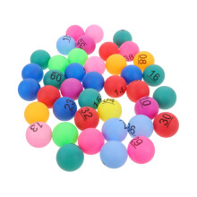 40pcs Multicoloured Bingo Balls Party Supplies Numbered Plastic Balls Bingo Accessories Toy Colourful Party Favours