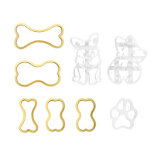 Set van 8 hondenkoekjesvormen Set hondenkoekjesstempel