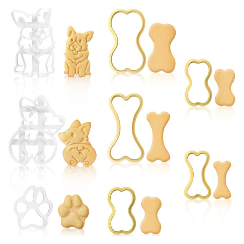 Set van 8 hondenkoekjesvormen Set hondenkoekjesstempel 2