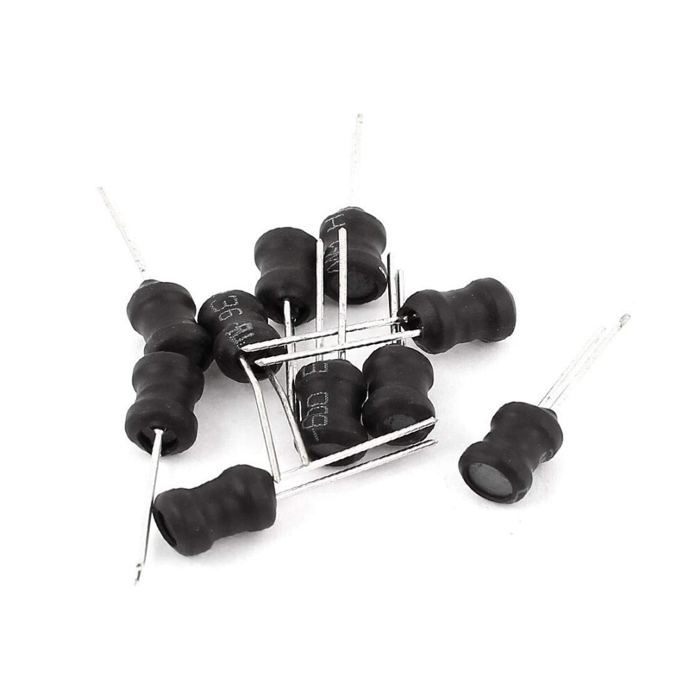 10Pcs 1Mh 250Ma 5X7mm 10% Tolerance Shielded Radial Lead Inductor Black 9001264374310