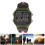 Digitale Sportuhr, Canvas-Armband, leuchtend, 12