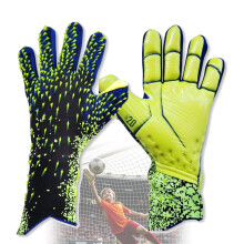Football Goalie Gloves Latex For Kids, NonSlip AbrasionResistant, Wrist Protection, Sizes 610, Black Green