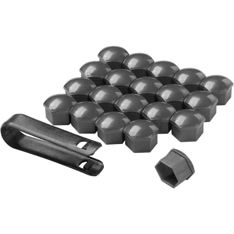 Wheel Nut Covers For Infiniti Ex25 Ex35, 17Mm Hex Lug Nut Caps Antitheft Dust Resistant Grey 9001264374594