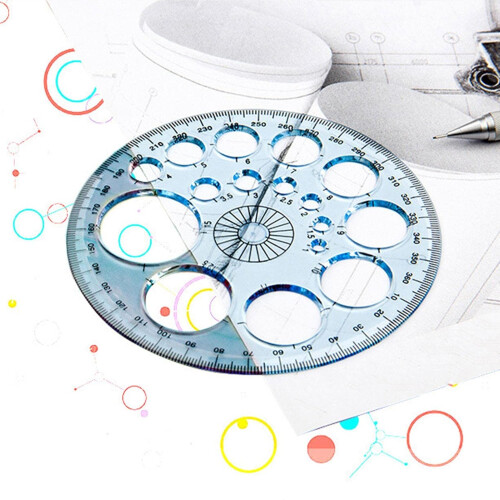 Rulers with Circle Stencils, Drawing Stencil, Plastic, Circular and Oval Stencils 2