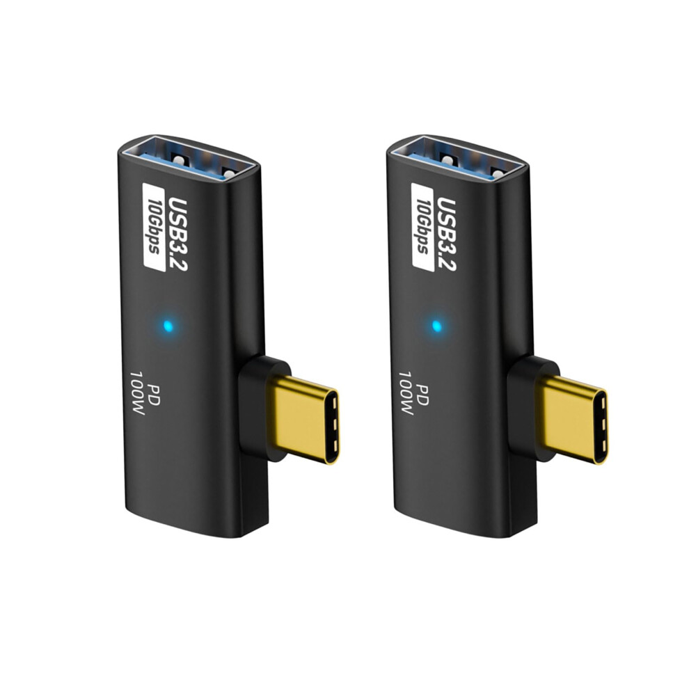 Type C Adapter Pd100w Charging Connector, 2 Pack, Fast Usbc Charging, Compatible With Laptops, Phones, Tablets Black 9119770215659