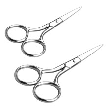 Pack of 2 Vibrissa Scissors Embroidery Frame Onion Cutter Trimmer for Nose Hair