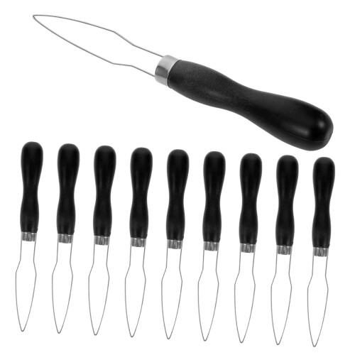 10pcs Quick Button Threading Tool Ergonomic Plastic Handle Snap Fastener Installer Zipper Pull Helper Wedding Dresses
