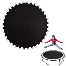 Trampoline Mat Replacement Elastic WeatherResistant 8/10/12 Ft Jumping Pad Black Compatible With Most Trampolines