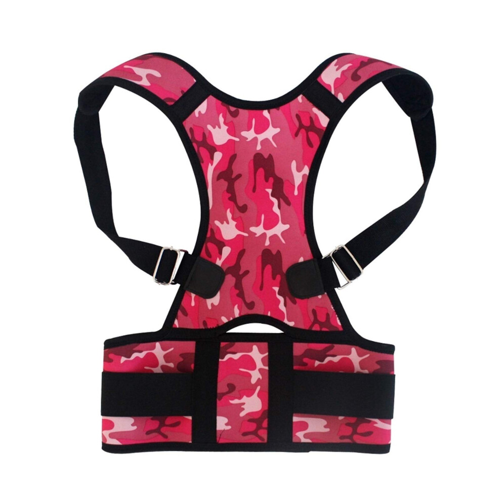 Pink Posture Corrector Unisex Adjustable For Men And Women, Corset Back Brace Lumbar Support Straight Corrector Xlarge