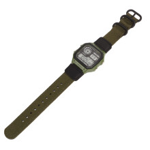 Digitale Sportuhr mit Canvas-Armband, leuchtend,