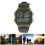 Digitale Sportuhr mit Canvas-Armband, leuchtend, 12
