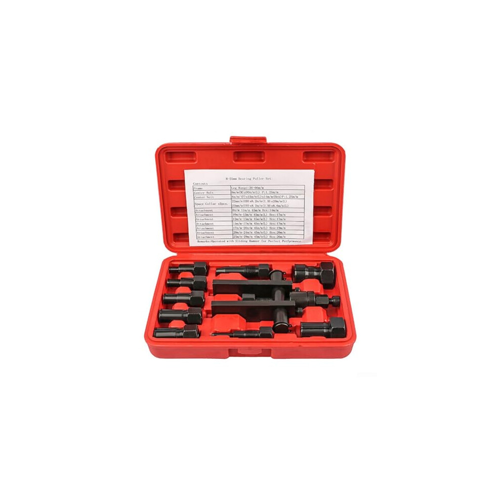 Blind Bearing Puller Set 10Piece Motorcycle Inner Bearing Extractor Kit With Tool Box For Easy Bearing Removal 9119770216250